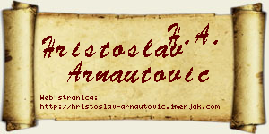 Hristoslav Arnautović vizit kartica
